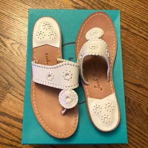 Jack Rogers 8.5 white whipstitch sandals
